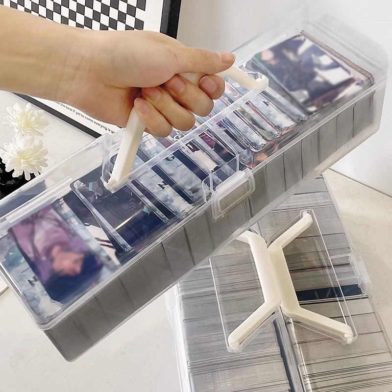 

Card Holder Transparent Idol Photo Albumes Photo Storage Photocards Small Card Collection Organizer Box Case Container