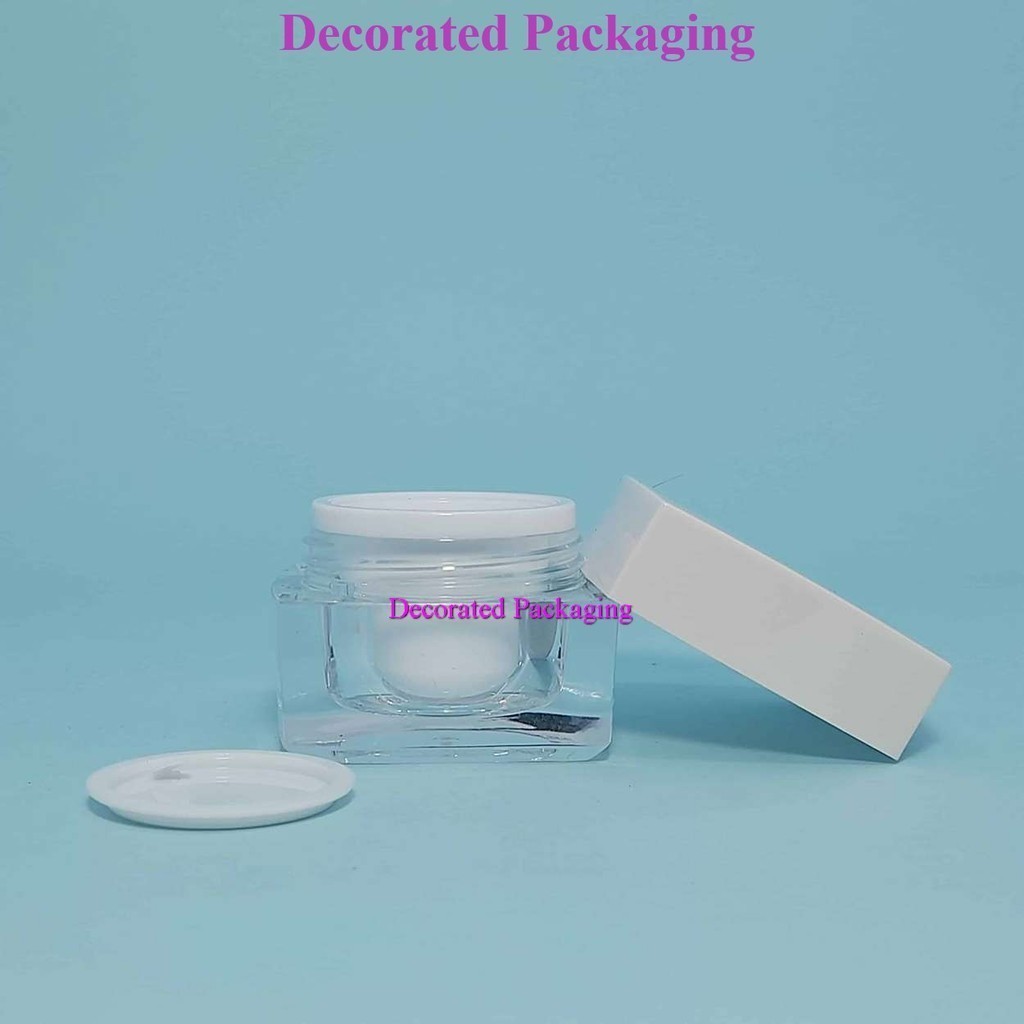 Pot Cream 10 Gr Acrilic Kotak / Pot Cream Acrilic / Pot Kosmetik / Pot Krim Kotak / Pot 10 Gr