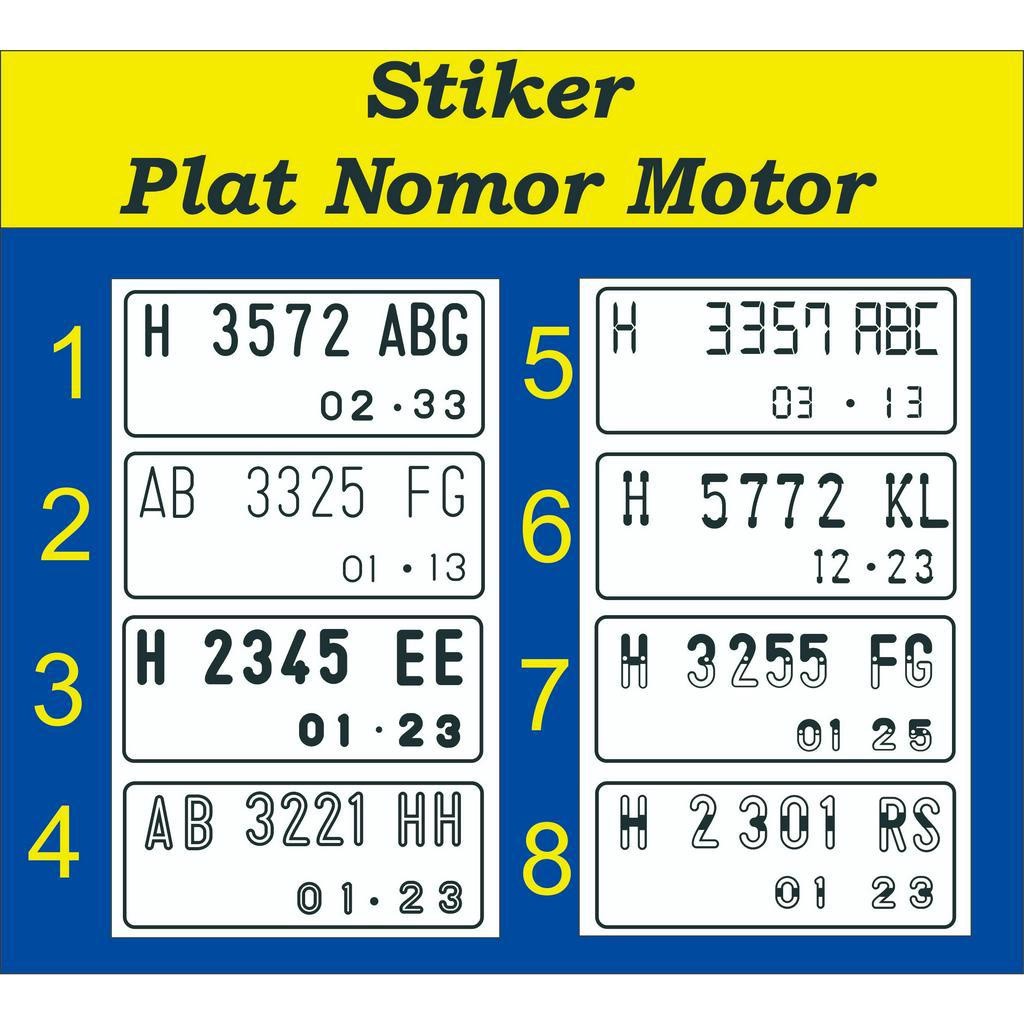 Stiker Plat Nmor Warna Hitam/stiker  Aja/bukan Plat nomornya MOTOR CUSTOM