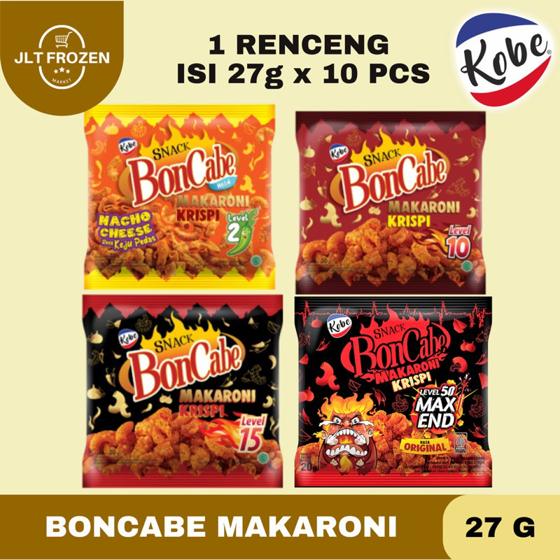 

BonCabe Makaroni Krispi Renceng / Boncabe Makaroni Keju / Bon Cabe Makaroni Level 50 / Makaroni Pedas - Renceng