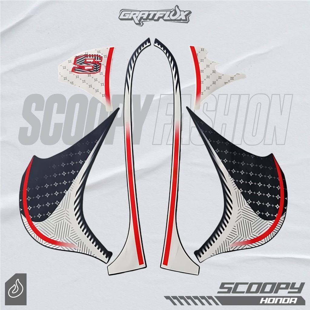 Striping Stiker Motor HONDA Scoopy FASHION 2024 body biru doff standar berkualitas