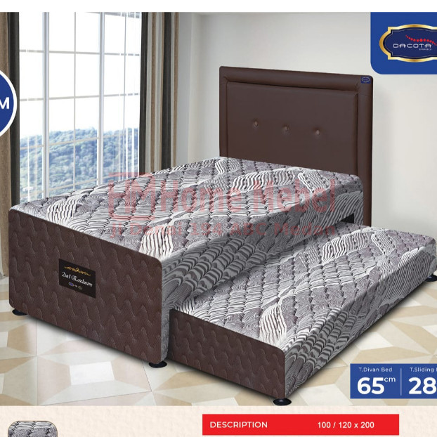 PROMO TERMURAH Bed Dorong Anak Fullset 120x200 - Springbed Anak Dacota 2in1 Exclusive/Magic Top - Me