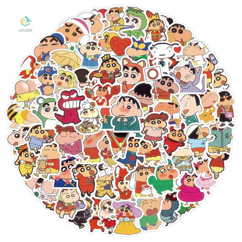 

COD❤️Stiker Kartun Lucu Crayon Shin-chan Stiker Niche Kreatif Stiker Ponsel Tahan Air