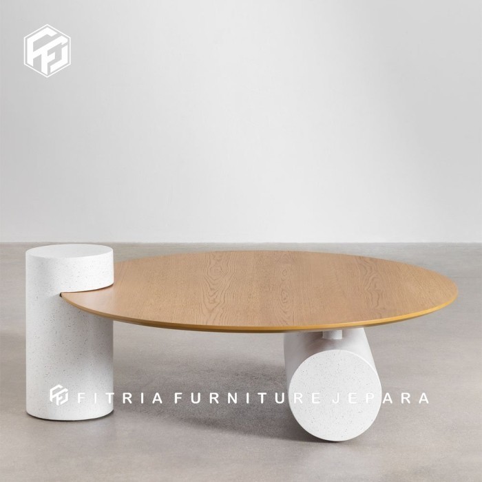 coffee table aesthetic meja bulat