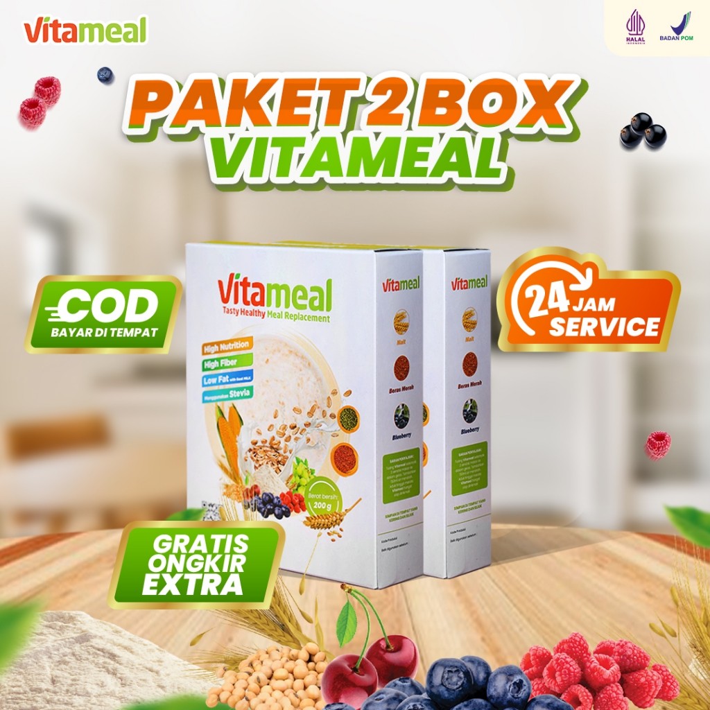 

Promo VITAMEAL 2 Box - Sereal Vitameal Sehat Multigrain Bantu Turunkan Gula Darah Ampuh Cegah Diabetes Kolesterol Kebas Kesemutan Alami Tanpa Efek Samping Vitameal Diabetes Vitameal Sereal Vitameal Multigrain 05