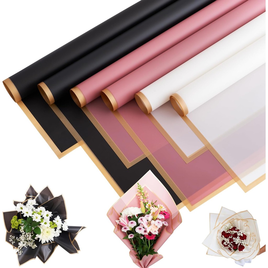 

Flower Wrapping Paper, Bouquet Wrapping Paper 24 Pcs Wrapping Paper Floral Wrapping Paper Valentine'S Day Party Accessories