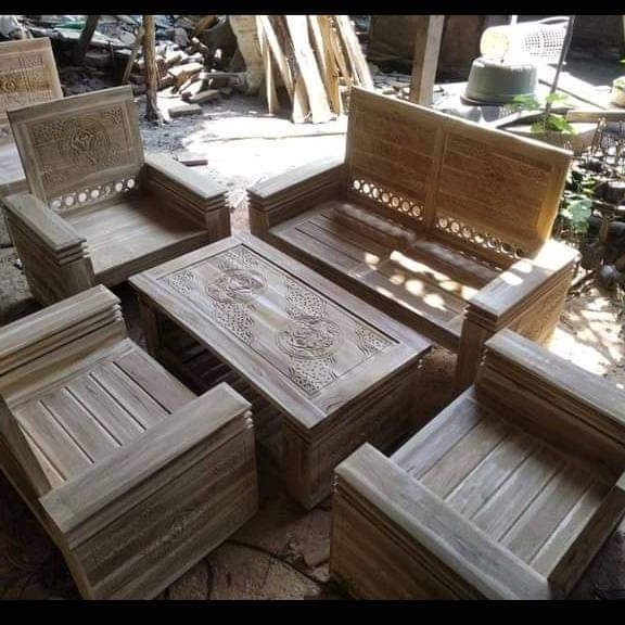 KURSI MEJA TAMU JATI MENTAH FURNITURE LANCAR MEUBEL JEPARA