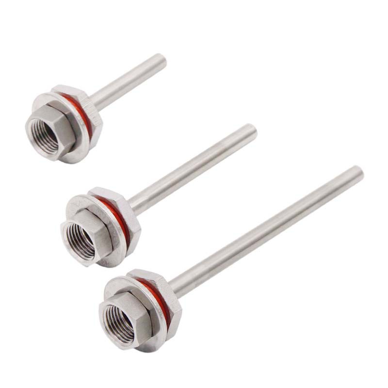 Weldless Dial Thermometer Thermowell 2.5/4/6"L 1/2"NPT Stainless Steel 304 Homebrew Thermowell