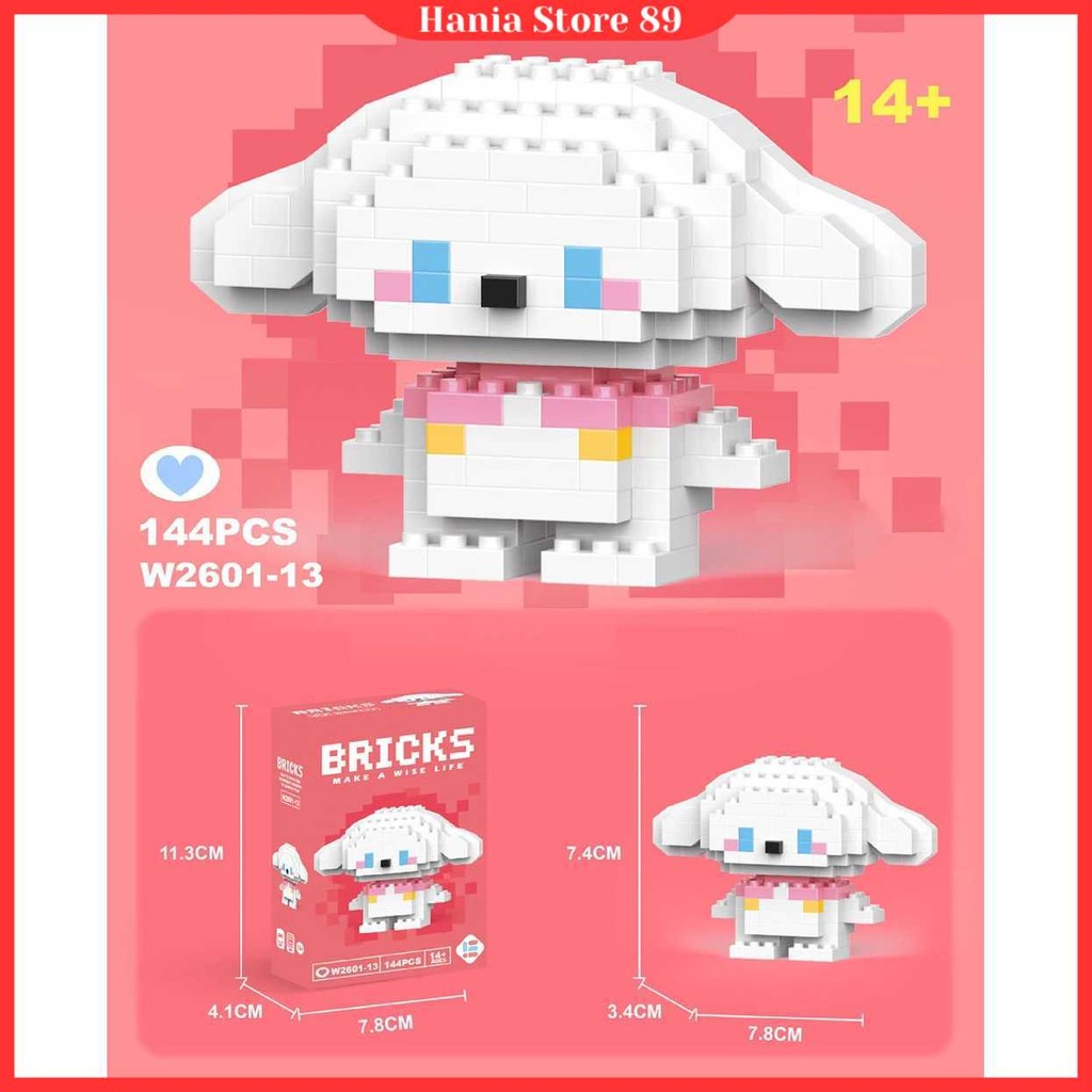 BRICKS Mainan Balok Susun Karakter Cinnamoroll LEGO Figure 144PCS - W2601-13