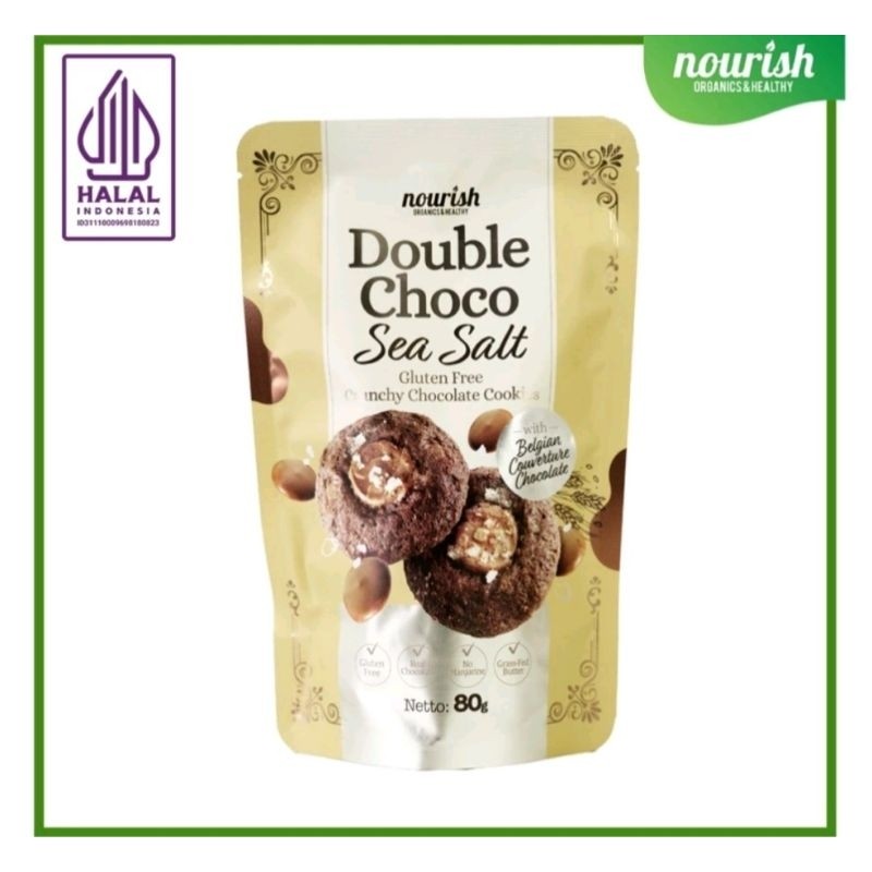 

Nourish - Double Choco Sea Salt - Gluten Free Cookies 80gr