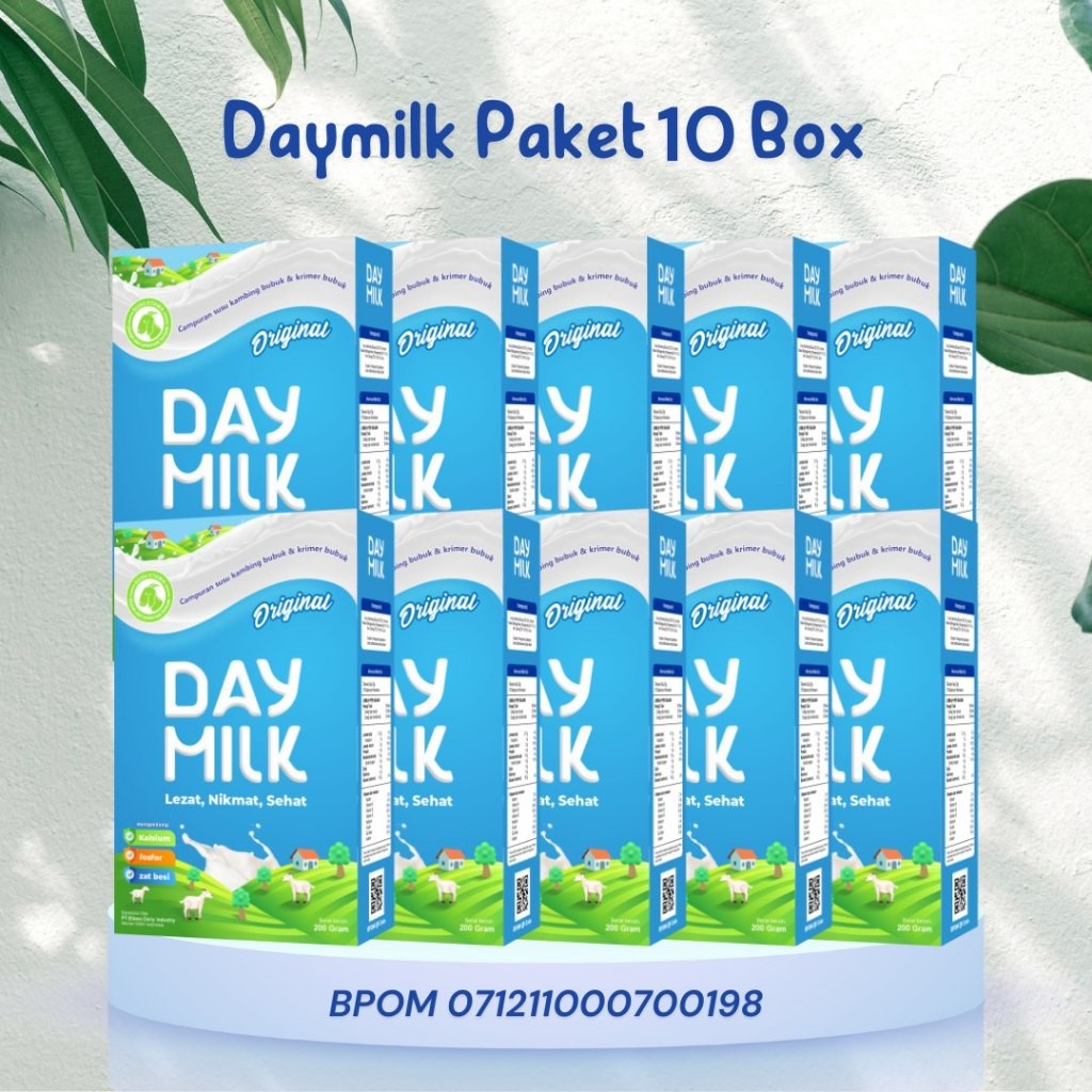 

DAYMILK Original - PROMO 10 BOX - Susu Kambing Bunu - Obat Nyeri Sendi dan Asam Lambung - BPOM