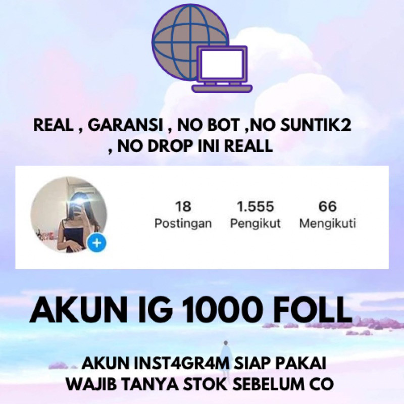 JUAL AKUN INSTAGRAM REAL AKTIF INDONESIA GARANSI