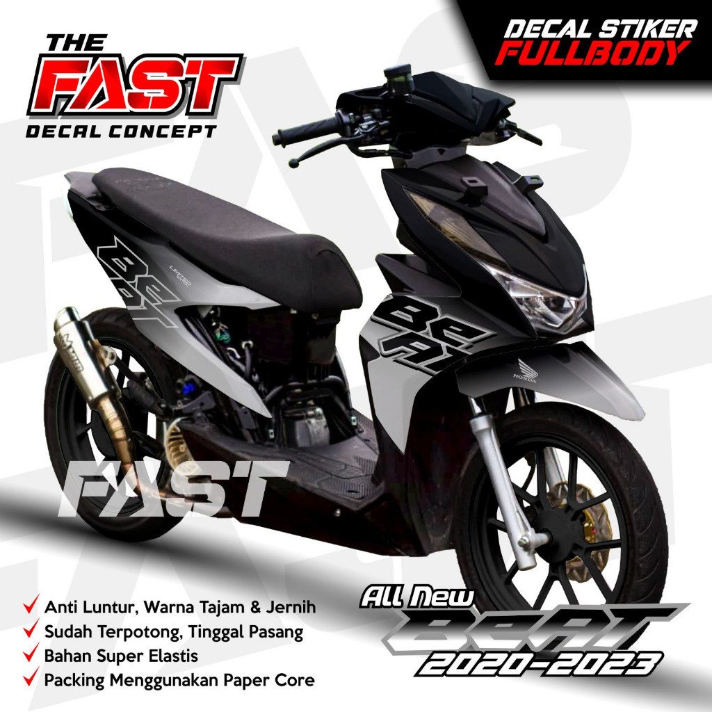 (COD) Decal Stiker Fullbdy Beat Deluxe FULLBODY 2020-2023 Bunglon New Variasi Hitam Decal Sticker Ho