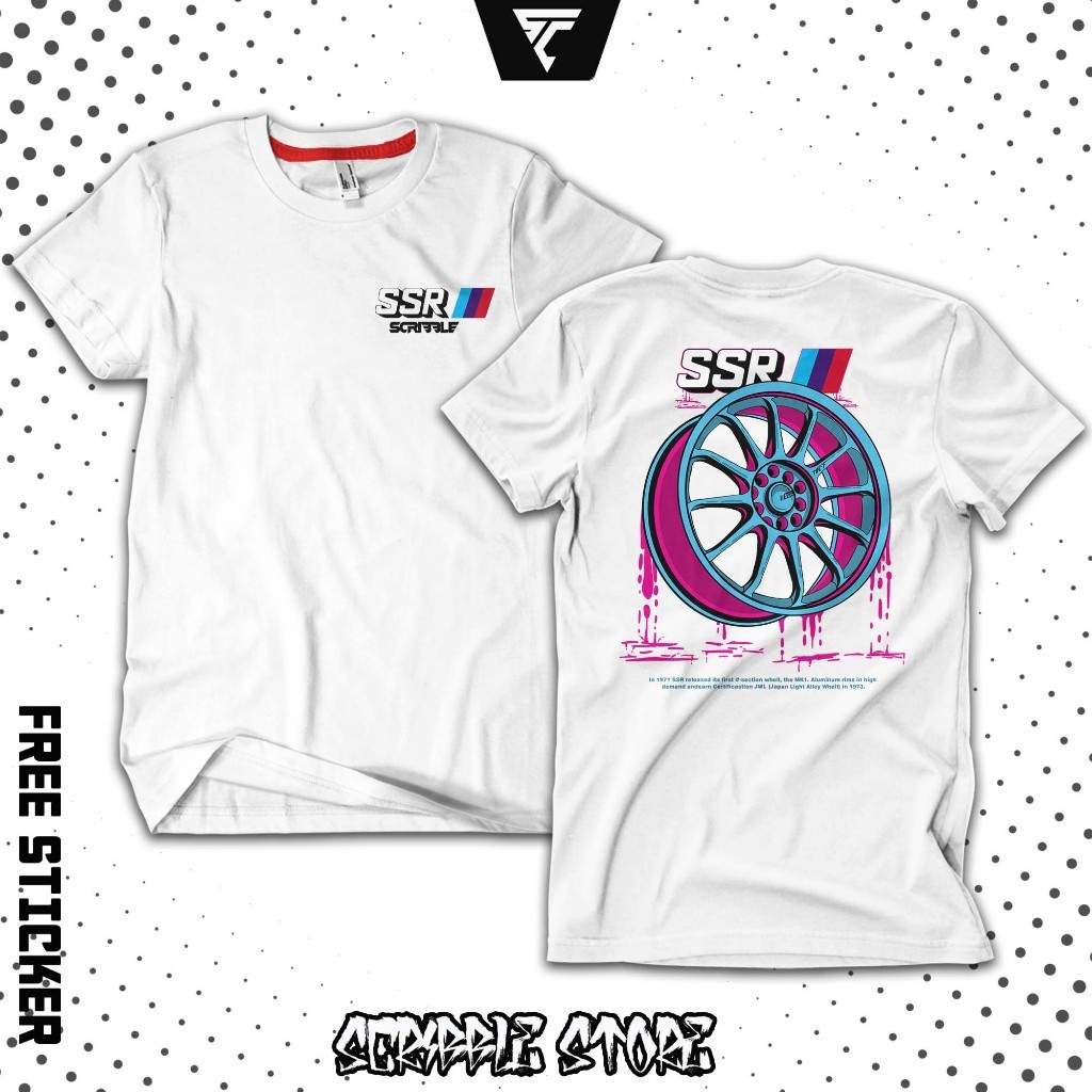 KAOS VELG SSR KAOS MOBIL TSHIRT OTOMOTIF KAOS RACING