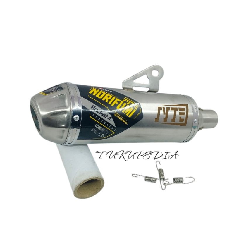 Knalpot Silincer Norifumi Black Hitam Rocket 4 Competition KLX 150 WR 155 DTRACKER CRF 150 KLX BF ST