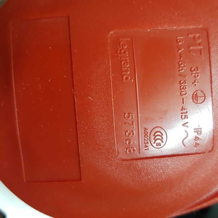 Legrand Panel Mounting + Straight Plug 16A 4 Pin 3P + E Industrial