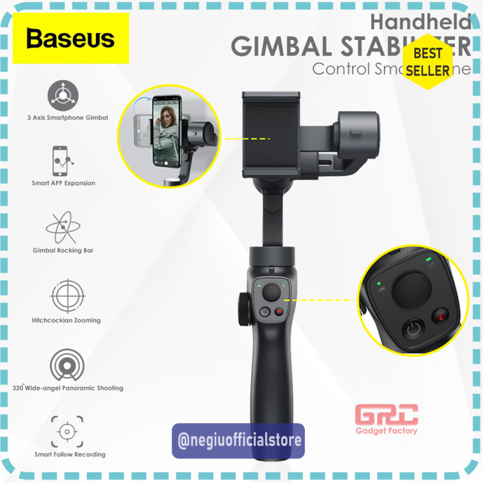 (GFT) Stabilizer Camera 3 Axis BASEUS Handheld Gimbal Kamera Selfie Video