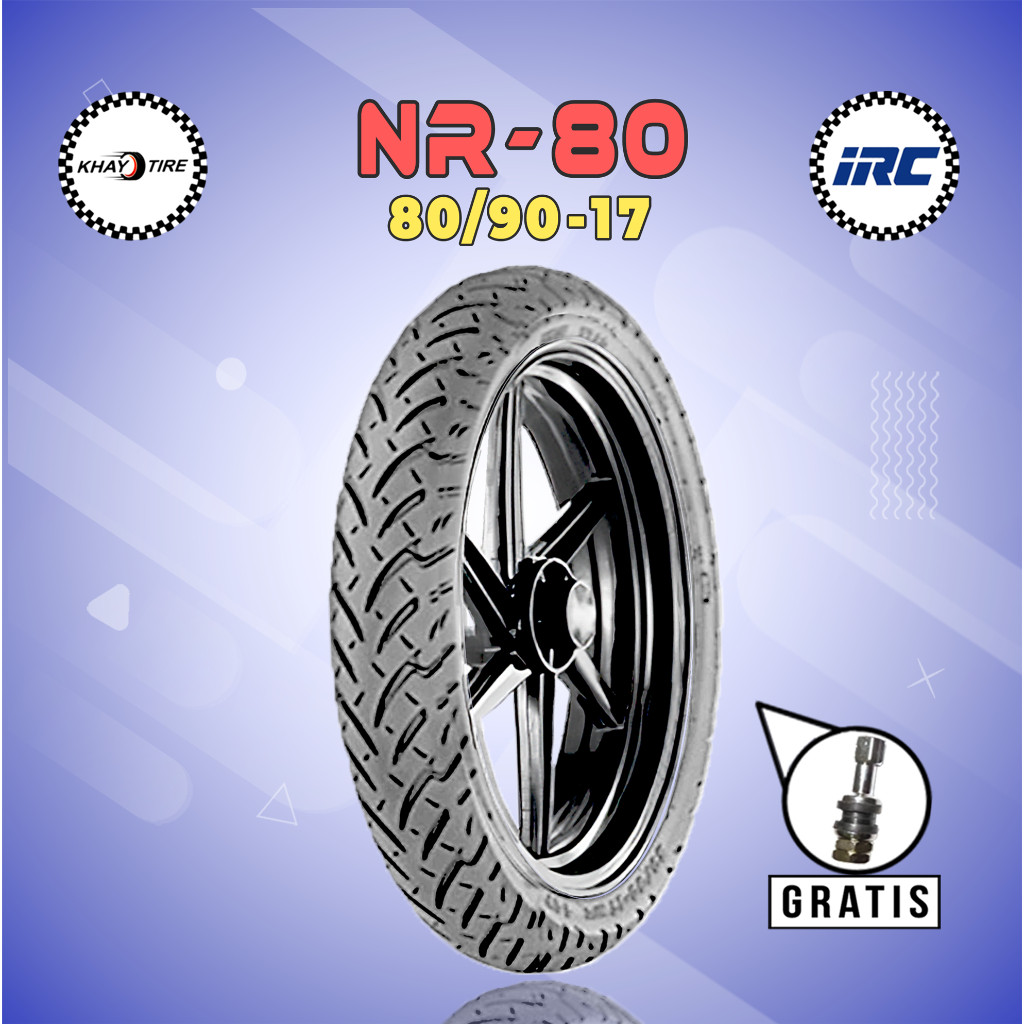 Ban Motor Bebek IRC NR80 80/90 Ring 17 Tubeless
