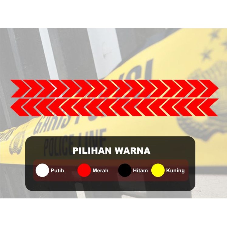 STICKER PANAH GARIS POLISI STICKER BOX MOTOR CUTTING