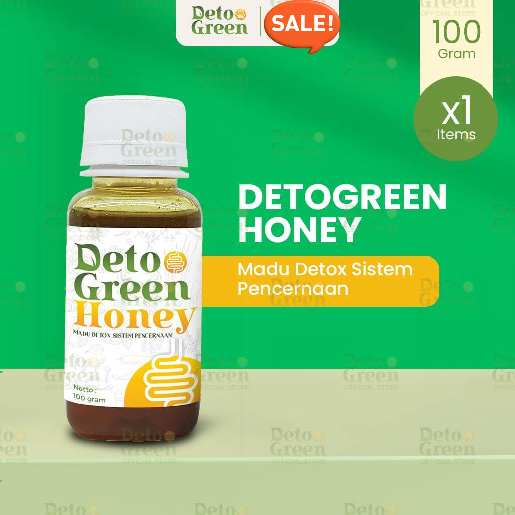 

DETOGREEN 1 Botol Madu Detox Herbal 100 Gram Free Bubble