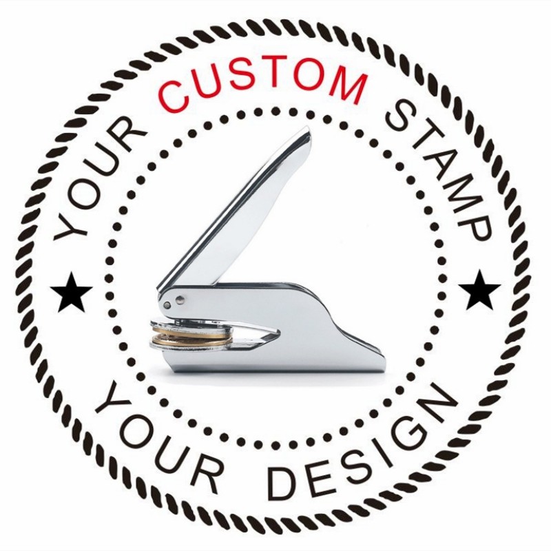 

Custom LOGO Embossed Stamp Personalized Customization Library Book Certificate Embossing Stamp Wedding Invita Letterhead Seal