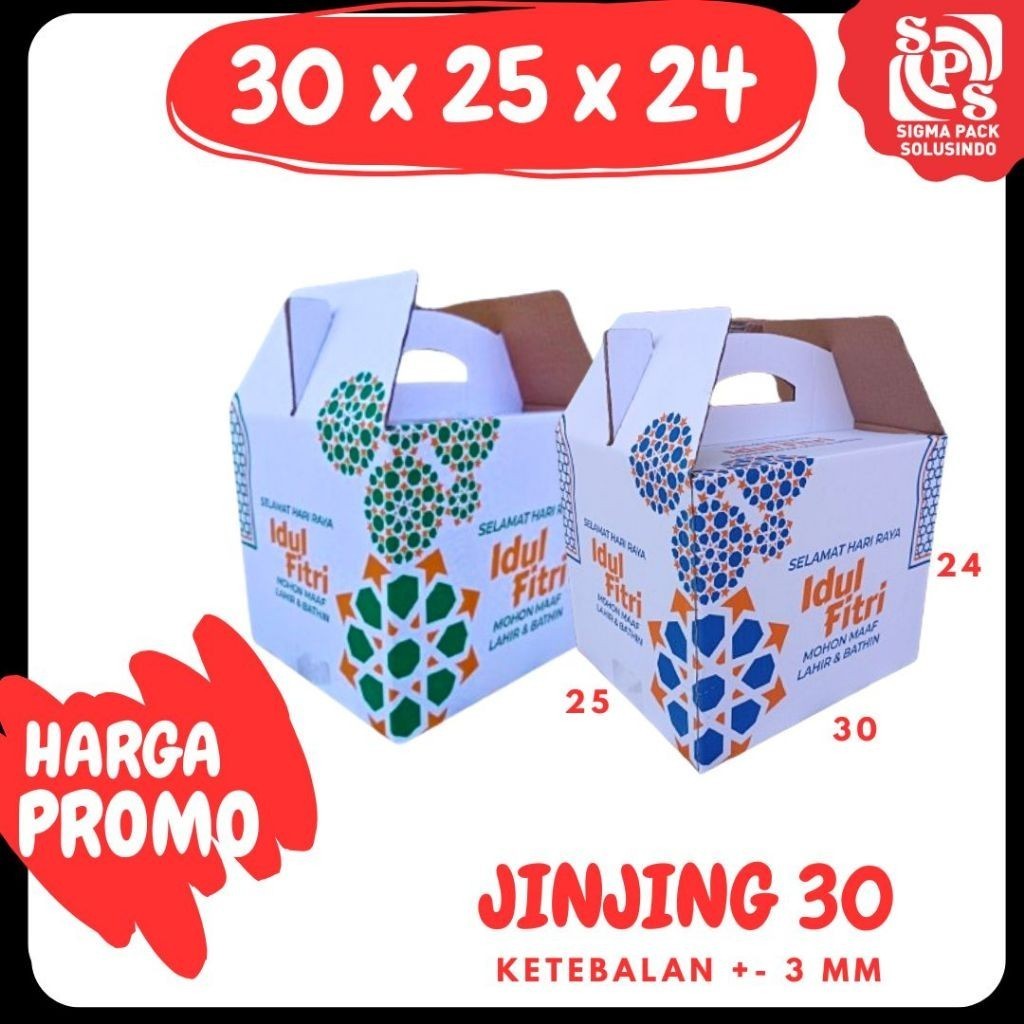 

Box Jinjing 30x25x24 Gable Box Kardus Packing Eid Mubarok Idul fitri Bingkisan lebaran/Parcel/Lebaran/idul Fitri/Paket/sembako MEDIAPACK