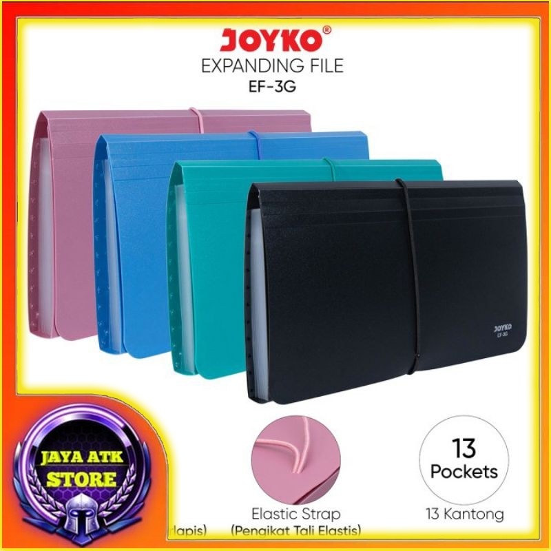 

JOYKO Expanding File EF-3G/EF-1426 Map Organizer Harmonika Sedang Ukuran Nota Atau Giro 13 Pocket