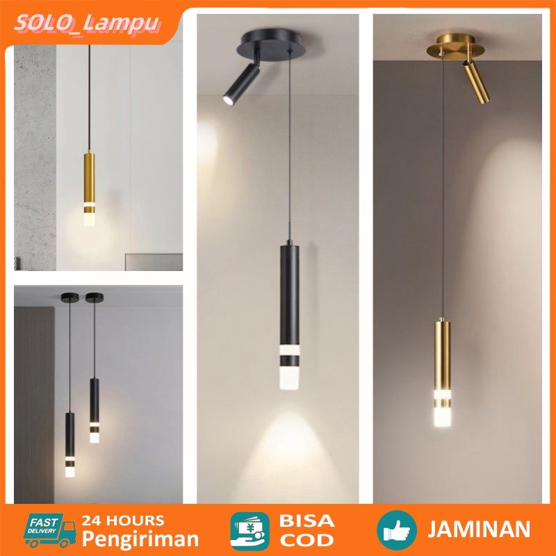 Lampu Gantung Ruang Tamu Minimalis Modern Hias Kamar Tidur Aesthetic Tiga Warna Led Lampu Plafon