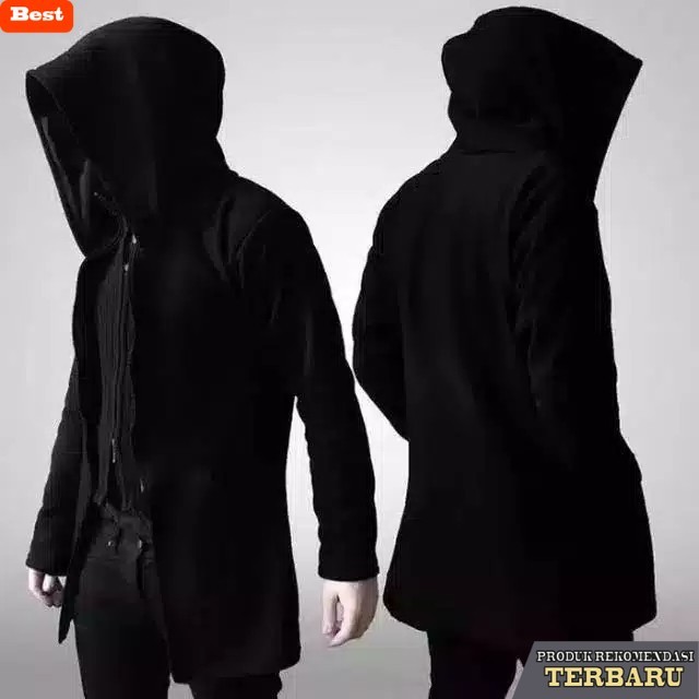 hoodie pria kekinian JAKET JUBAH SWEATER HOODIE PRIA WANITA ASSASSINS NINJA POLOS TERLARIS - JB hita