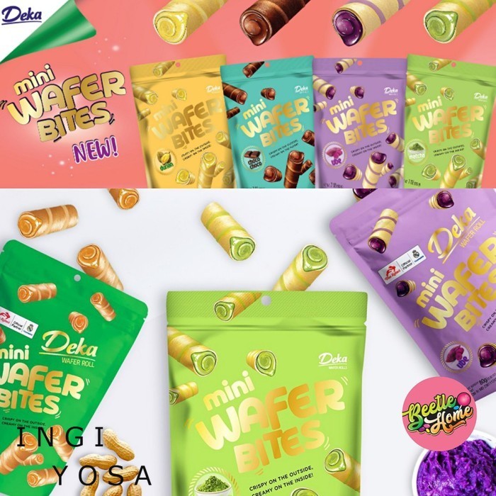 

Deka Mini Wafer Bites Wafer Roll 80g/200g Durian Peanut Choco Ubi Matcha
