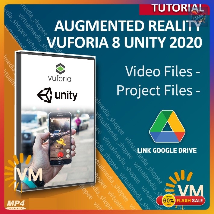 DVD TUTORIAL BELAJAR MEMBUAT AR - DEVELOP 16 AUGMENTED REALITY APPS IN VUFORIA 8 IN UNITY 2020 Terba