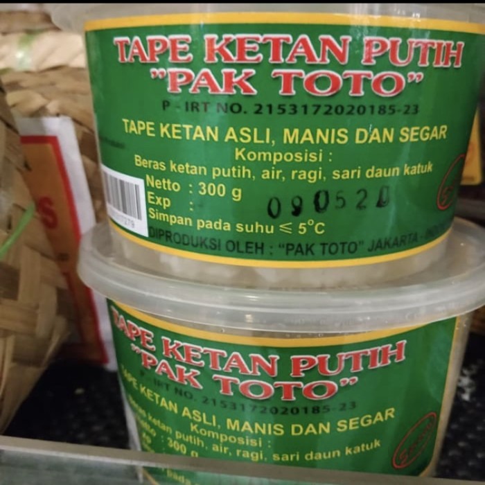 

Tape ketan putih cap "Pak Toto" 300 gr