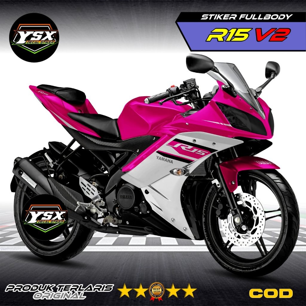 Decal R15 V2 Sticker Fullbody Desain Racing Simple YNW