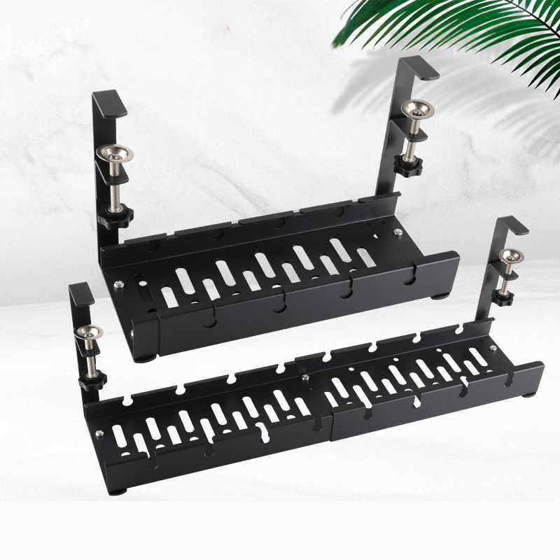 Cable Organizer Meja Cable Management Under Desk Rak Kabel Management Stainless Steel