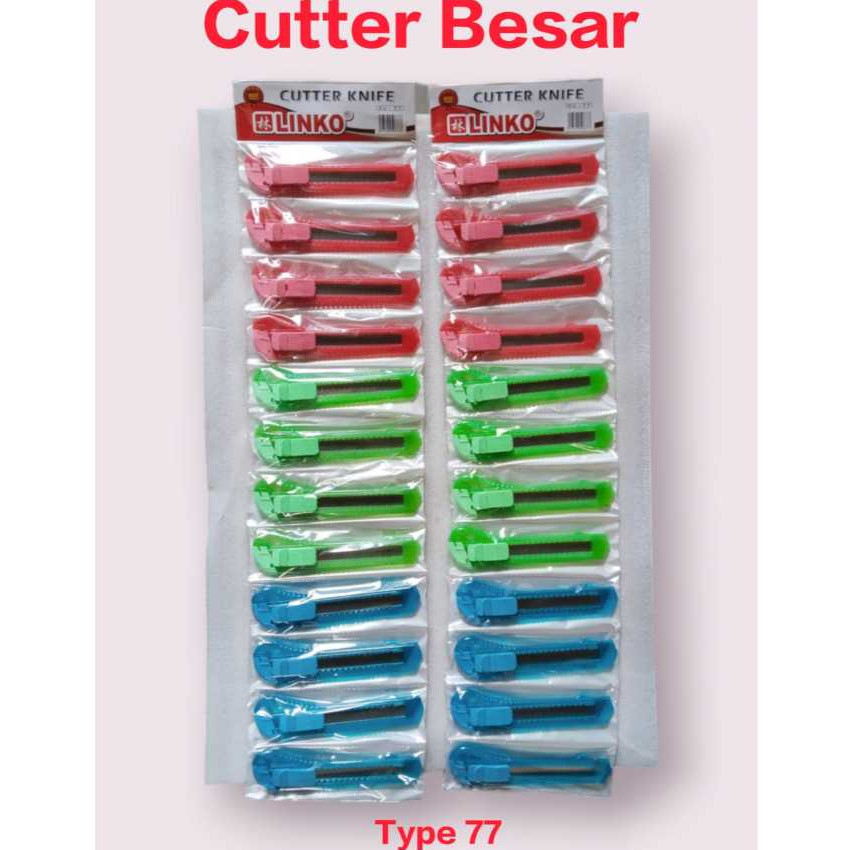 

| 12PCS | MURAH CUTTER RENTENG BESAR L-500 LINKO | CUTTER PISAU RENTENGAN KATER MURAH BENING L 500 JUMBO DAN TAJAM