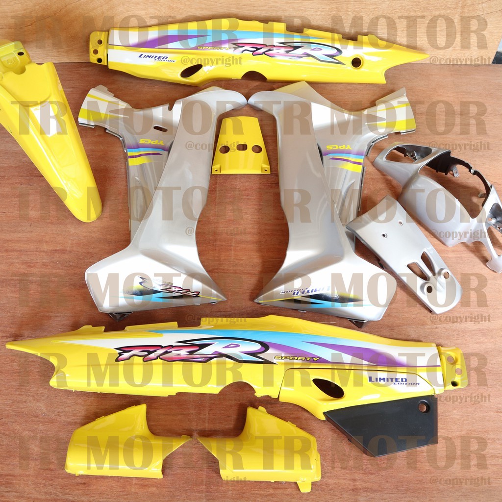 COD - Cover Body Fizr Full Set Limited Edition Kuning Silver Set Halus Kasar Cover Bodi Yamaha Fiz r
