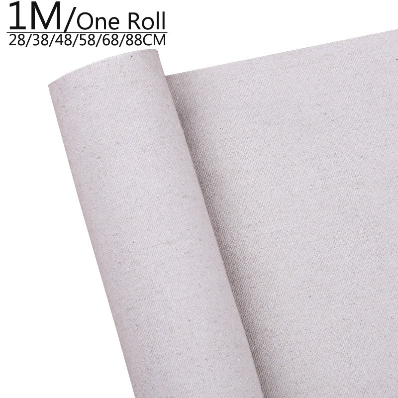 

68cm-88cm 1M/Roll Professional Blank Canvas for Painting Layer Acrylic Oil Painting Canvas Linen Blend Primed Artist Supplies