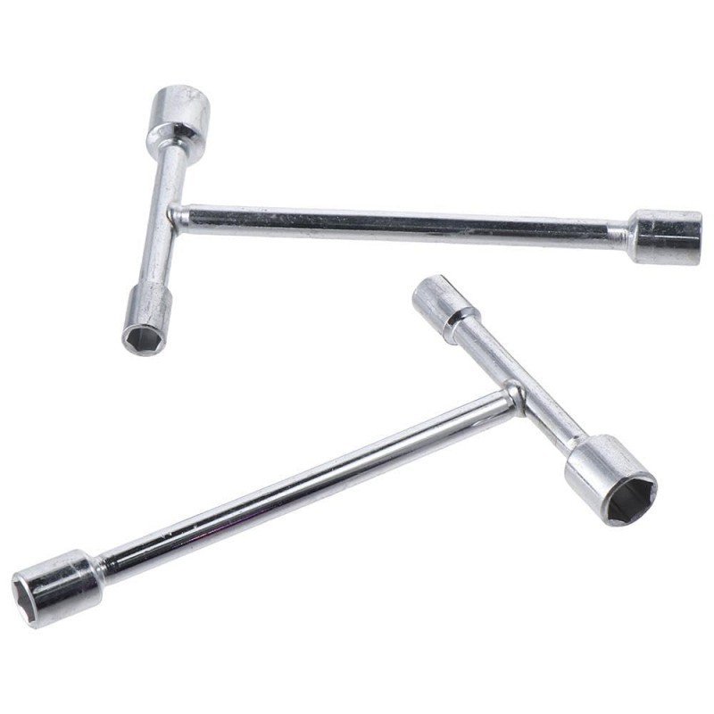 Kunci Shock T / Kunci T Mini Cr-V 8 10 12 Mm Sock T Chrome Putih Mobil Motor