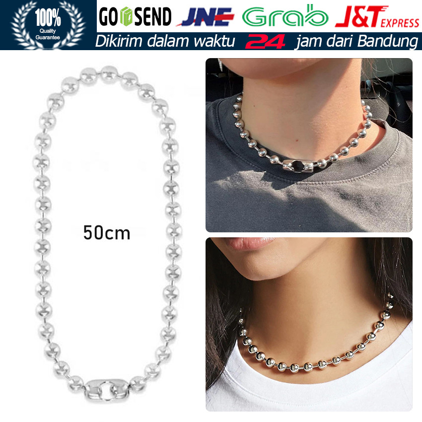 Rantai Bola Stainless Steel untuk DIY / Kalung & Gelang Fashion Unik / Aksesori Pribadi Bergaya Bara
