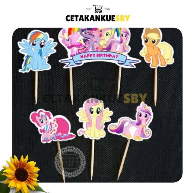 (CKS) Cake Topper Kertas Happy Birthday Little Pony