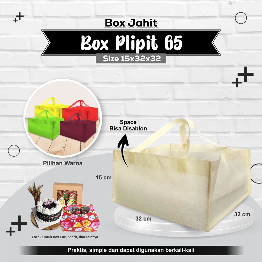 

[LUSINAN] [BISA TAMBAH SABLON] Tas Cake Tas Bakery Tas Spunbond Polos Tas Catering Tas Kotak Nasi 15x32x32