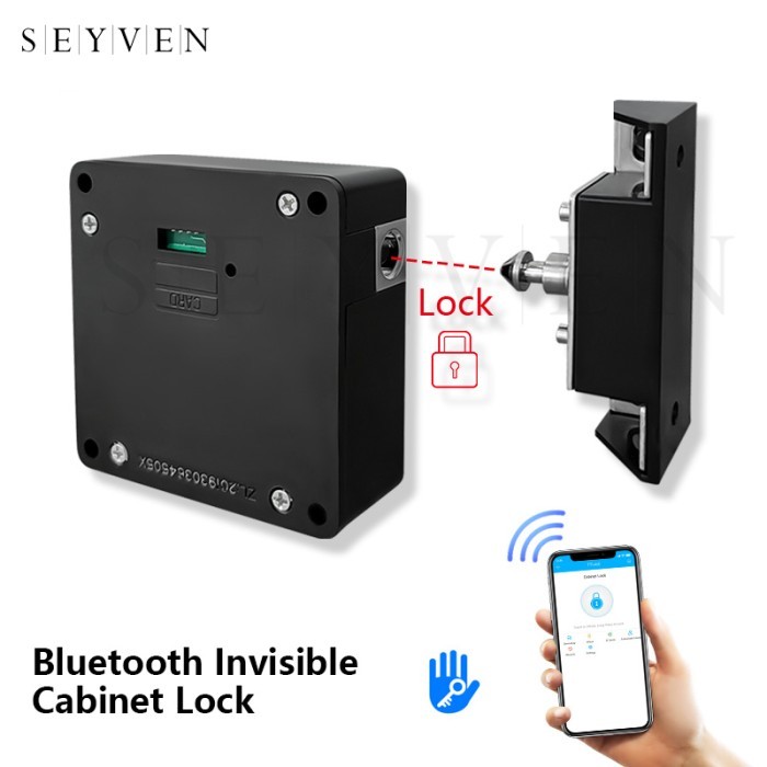 

LARIS -SEYVEN Invisible Smart Cabinet Lock RFID Card APP Kunci Lemari Pintar