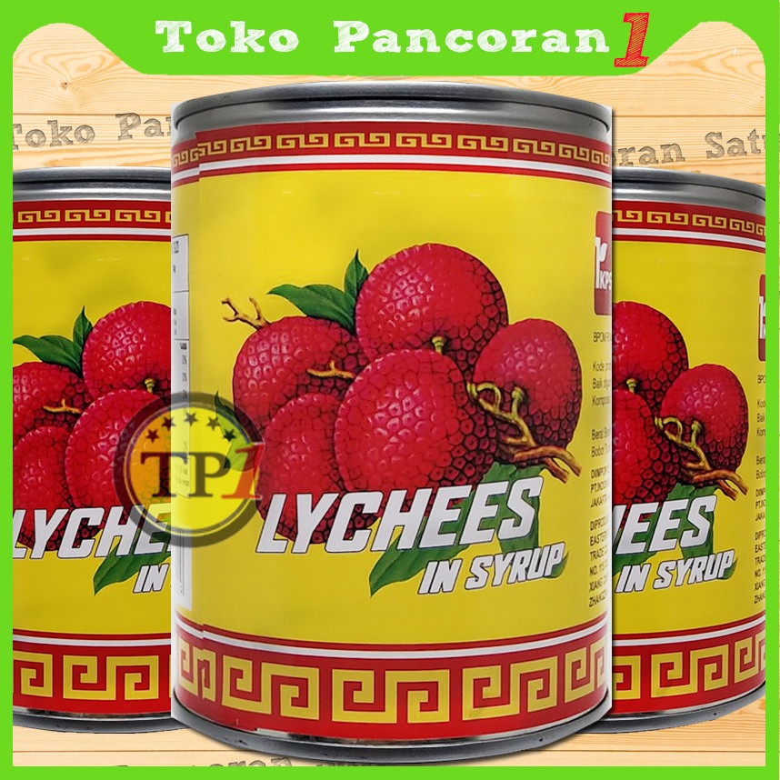 

Lychee in Syrup Kaleng mili thailand / Buah Leci Dalam Sirup Kaleng 567gr lychees IPKS thailand