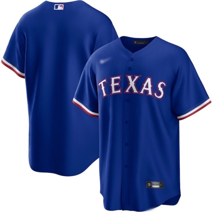 JERSEY BAJU BASEBALL MLB TEXAS RANGERS BIRU - XXL