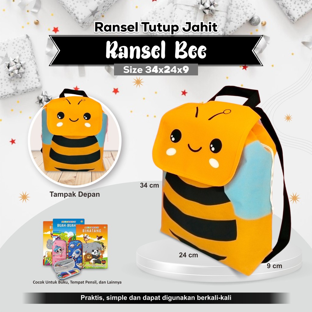 

(LUSINAN) Tas Souvenir Ulang Tahun Anak - Ransel Goodie Bag Ultah Anak 34x24x09