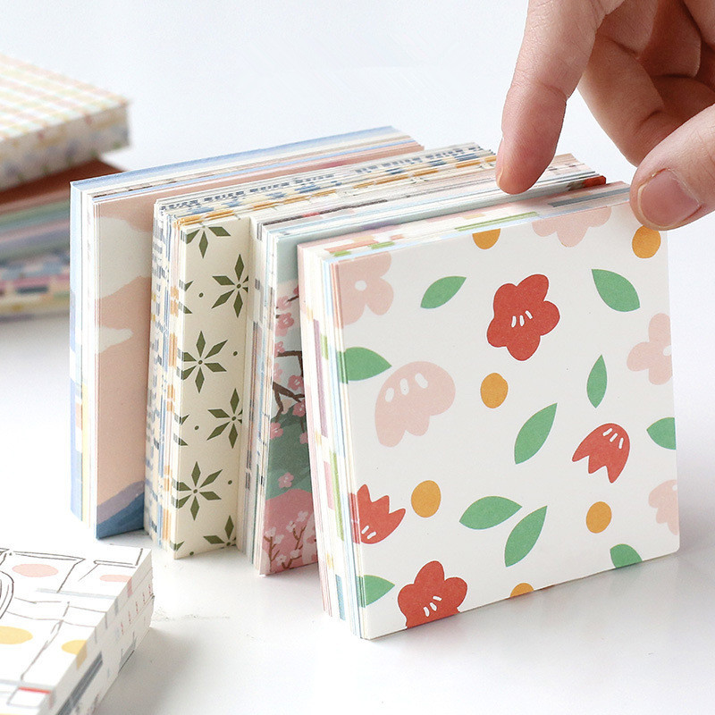 

120 Sheets Spring Memo Pad Flower Mountain No-Sticky Note Stickers Scrapbooking DIY Kawaii Notepad Stationery School Supplies