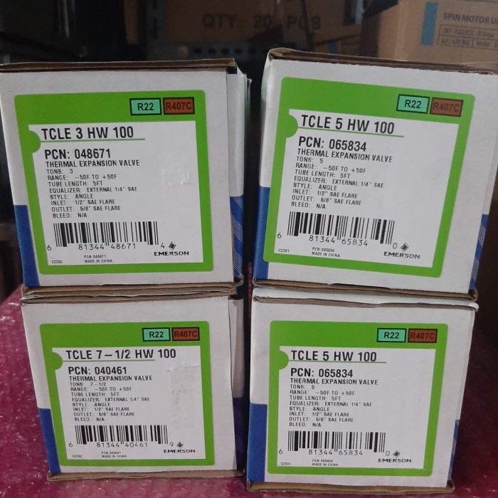 AJDpart EXPANSI VALVE EMERSON R22/R407C TCLE 3/5/7,5/10/12 HW 100 - TCLE 12 HW 100 ElectroPart