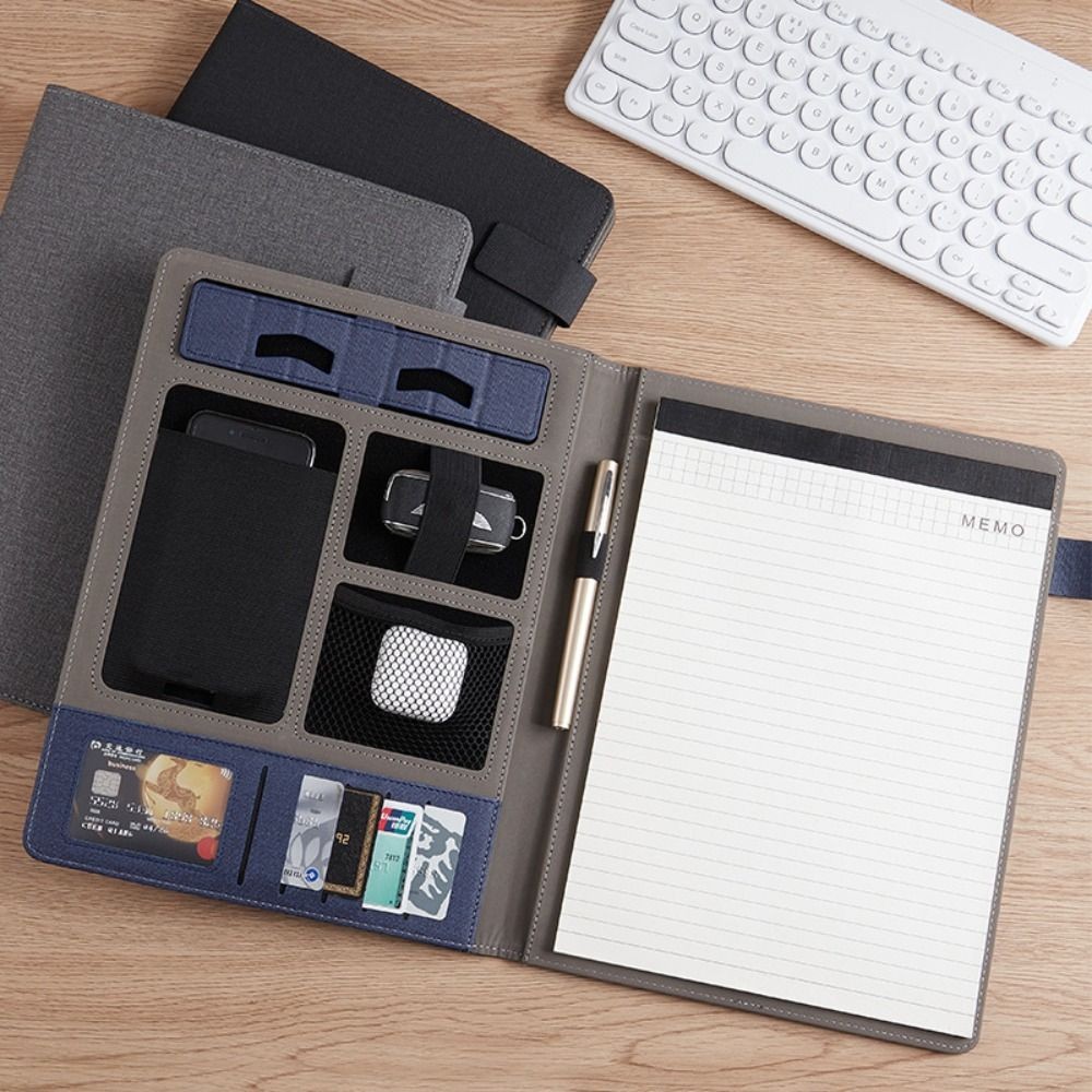 

Negotiations Notepad A4 Conference Folder Memo Clipboard Paper Organizer Business Clipboard Contract File Folder Leather