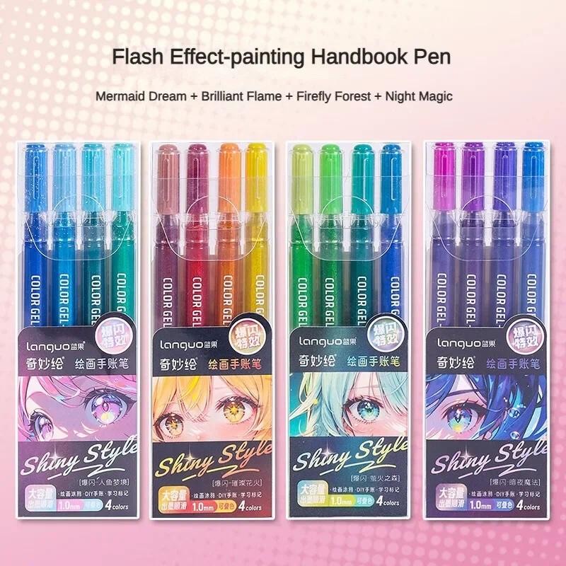 

99/4 Colors Glitter Effects 1.0mm/0.5mm Acrylic Gel Pen Large Capacity Students Writing Pen Drawing School Supplies Stationery