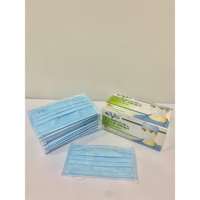 Masker Medis EVO Surgical Mask isi 50 pcs 3 ply Earloop